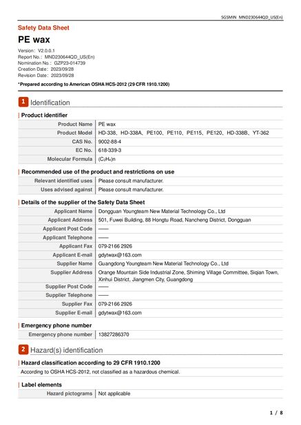 Dongguan Youngteam New Material Technology Co., Ltd.