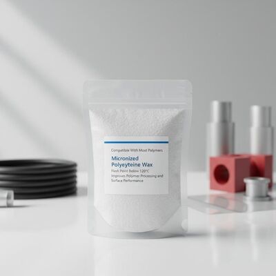 Çoğu Polimerle Uyumlu Mikronize Polietilen Wax Parlama Noktası 120°C'nin Altında Polimer İşlemeyi ve Yüzey Performansını İyileştirir