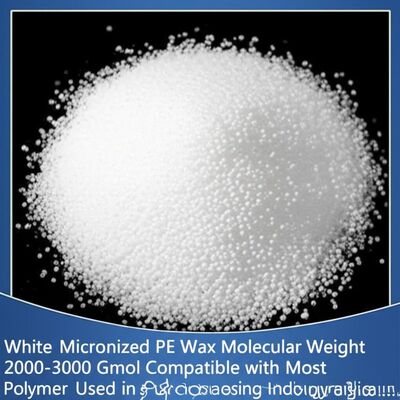 Beyaz Mikronize PE Balmumu Moleküler Ağırlık 2000-3000 Gmol Plastik İşleme Endüstrisinde Kullanılan Çoğu Polimerle Uygun